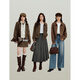 
Inman Air Layer Suede Short Jacket 2025 Autumn Women's New Retro Maillard Loose Jacket Coffee S