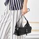 CHARLES&KEITH25夏季新品复古油蜡皮单肩斜挎腋下包CK2-20782621 Noir黑色 S