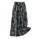 Tachimis TOUCH MISS2025 spring elastic waist skirt for women new retro print versatile high waist mid-length skirt Olive green XS 27