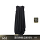 
JNBY/Jiangnan cloth autumn and winter dress women's round neck sleeveless simple casual commuting style elegant 5N7G12590 001/Black XS