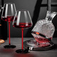 Runhuanian Regalo Decanter Copa de vino tinto Class Crystal Gyro Gyro Gyro Tumbler Set Light Style Luxury Silver 1.4L+2 Tada de lazo rojo y negro 695ml