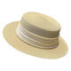 
Jin[Jin equals 0.5 kg] Mufan style flat top straw hat big head circumference summer pearl top hat straw woven beach vacation sun protection sun hat women pearl silk straw hat [bee]