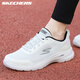 斯凯奇（Skechers）男鞋夏季新款黑武士网面透气跑步鞋子男轻便舒适减震运动鞋健步鞋 白色/黑色6625（一脚蹬） 40