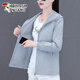 Ropa de sol, ropa solar para mujeres de carpintero, verano de mujer 2025, nueva chaqueta delgada y transpirable de moda, versátil de protección solar verdes (protección UV) m (adecuado 80-95Jin [Jin es igual a 0,5 kg])