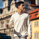 Mr. Bu Long Sleeve Polo Shirt Men's Business and Casual 2025 Autumn New Solid Color Lapel Base Shirt Top Men's BT16866 Yami Apricot L (175)