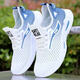 
Changxiang Huili men's shoes 2025 summer new hollow breathable mesh shoes for boys lightweight flying woven non-slip casual sports running shoes FH-882-DD white and blue 40