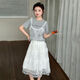 Girls' fashionable sweet lace skirt 2025 summer new Korean version of children's versatile egg skirt 150