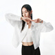 
Peacebird women's jacket shirt style women's short temperament fashionable jacket women's texture white S