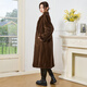 
Winter home brand fur 2025 new imported mink coat for women, whole mink over knee long mink fur coat stand collar, brown L 120Jin [Jin equals 0.5 kg] below