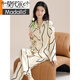 
Modal pajamas for women in spring and autumn pure cotton long sleeve simple casual lapel cardigan autumn and winter cotton casual home clothing suit for women PLD-Y1130 9227 M [recommended 80-100Jin [Jin equals 0.5 kg] wear]
