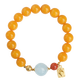 Potala Palace Beeswax Bracelet Amber Aquamarine Girls Simple Single Circle Bracelet Tibetan Design Toy Jewelry Birthday Gift Beeswax Aquamarine Bracelet