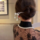 KHSK new Chinese style lily of the valley hairpin for women simple modern artificial pearl tassel hairpin updo Hanfu hair accessories iris flower