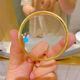 OAZ9999 real gold bracelet for women new fashion solid baby's breath gold color bracelet gift 20.6g inner diameter No. 56 suitable for 80-90 Jin Jin equals 0.5 kg to wear