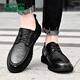 MULINSEN Men's Business Casual Shoes Soft Sole Work Formal Shoes Men's Shoes Size 40 Black 99136