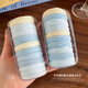 Manfuyu rubber band hair tie for women, high-end headband, cute girl, sea salt blue hair rope, high elasticity and durability, ponytail hair tie, sea salt series, 10 pieces - pattern