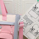 Tutorial-Tasche für Grund- und Sekundarstudenten, Männer und Frauen, Kinderunterrichtsklasse, Handtasche, One-Shoulder-Crossbody-Tasche, kontrastierende Kunsttasche mit großer Kapazität, ZW-0698# Blue Color Ball + Badge + Anhänger