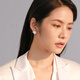 Qlady freshwater pearl ear clip women's pierced earrings 2025 new temperament high-end light luxury earrings birthday gift