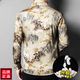 Camisa de hombre de alta gama de MEOD Light Luxury Camisa de estilo chino Estampado Camiseta Floral Floral Floral Middle Padin's Long Amarillo 3519 Manga larga Modelo M 165/