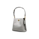 Coach (Coach) Willow Presbyterian geprägtes Litschi -Muster -Leder -Eimer -Bag -Griff Schulter -Cross -Body -Tasche Kleine Dove Grey Basic Pack für Frauen (Bag + Staubbeutel)