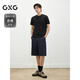 GXG Camiseta de malla fría para hombres GXG Henry Collar Black 175/L