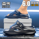 
SENMA Slippers men's summer 2025 new thick sole slim-sliding and anti-odor high-value beach sandals white and blue (basic) 42-43