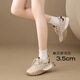 ZHR Sports retro de primavera y otoño de la primavera y otoño y zapatos casuales para mujeres, el único suela de forma alta, zapatos para mujeres de alta forma KS210 Color de albaricoque 37