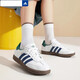 阿迪达斯 （adidas）日本直邮三叶草德训鞋女夏季新款小白鞋子男运动鞋SAMBA复古板鞋 IH4882/主图款 38.5