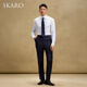 Skaro [Cloud Touch, Business Sory-Free] Business Formale Kee Longärmedise-Hemd Herren-Hemd von Herrenanzug Schlanker weißer SKN841 (Windsor Collar) 39