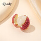Qlady lychee brooch, high-end female brand corsage badge, fixed clothing pin, anti-exposure silk scarf buckle, birthday gift