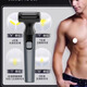Deshuo electric private shaver for men, private part shaver, armpit leg hair, anal hair, whole body hair removal device, small garden shaver, skin preparation trimmer, Samurai Black 15 floating reciprocating head + whole body available + privacy delivery