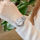 Zhenggang Sanrio Children's Watch Girl Waterproof Luminous Quartz Watch Primary School Student Graduation Gift 3271 Steel Belt Silver Shell-Yugui Dog