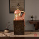 La statue en bronze du maître de bronze Guanyin Bodhisattva Statues du Bouddha pour les dieux de la maison Dieux du salon Décoration Décoration du bureau Artisanat Art Statue Ornements 2691 Heart Sutra Guanyin [Ancient Tea Bronze Color Cut Gold]