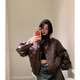 Coco Limited Fur Coffe Block Retro Maillard Импортированная овчарная кожа