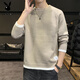 Playboy (Playboy) Runder Nackenpullover für Männer im Herbst und Winter 2025 Neues koreanisches Stil Trendy lose verdickte Frühlings- und Herbstpaar Pullover schwarzer reguläre L.