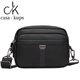 
casa-kupsCK men's genuine leather mobile phone bag high-end multi-layer Korean version backpack head layer cowhide business casual men's bag crossbody black 9905