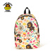 Baby Milo Store Frauen Herbst und Winter Cartoon Monkey Muster Rucksack 4274xxp Blue Bla