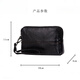 Kangourou (kangourou) Sac en cuir d'embrayage pour hommes, portefeuille de coupons, sac à main de carte à carte à vaches de vache, sac clé, sac à main, noir