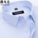 CEO Yageo Men's Short Sleeve Shirt Summer Cotton Business Casual Professional Wear Anti-Wrinkle-Free-Iron Middle-aged Stripe Shirt DX6626 45 Suggested 195-210Jin[Jin equals 0.5 kg]]