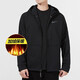 Nike (Nike) offizielle Schiffsgeschäftsjacke Herren neu im Freien laufende Sportbekleidung mit Kapuze-gestrickter Jacke und Samt Thermo Top DD2125-010-Black-Plus Fleece L (175/92A)