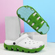[CROCS-Hersteller] Männer und Frauen Nicht-Rutsch-Versionslochschuhe dicker Fashion Sandalen Strandschuhe Gartenschuhe Schwarz und Grau 45