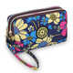 PSVORT CROSS-BRESTER FASHION ZIPPER Long portefeuille Clé Clé Sac à main portefeuille Portefeuille Mobile Phone Mobile Phonef Fabricant Y5516 Fleur bleue sans spécifications