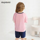 
MQDMINI children's clothing children's pajamas summer girls' home clothes children's home suit baby clothes Happy little rabbit pink 100
