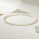 Beijing Gold Trading Center Co., Ltd. classic pearl necklace white millet beads imitation pearls and oyster beads silver chain as a birthday gift for mom, about 6-6.5mm