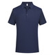 
[MLB Manufacturer] Cool cotton elastic short-sleeved POLO shirt for men and women antibacterial tops for summer lapel T-shirt Navy Blue 2XL