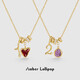 Amber Lollipop Wang Yuwen's same style twelve birthday necklace female gemstone pendant anniversary birthday gift for girlfriend and wife guarding January