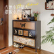 
Mercerta steel shoe cabinet household door entrance entrance entrance wall medieval style storage cabinet integrated shoe rack [carbon steel door panel] retro plaid - Obsidian black 800x1695x350mm