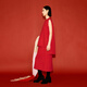 
LESS 2024 winter new wool loose sleeveless dress 2OBG13820 622 red XS
