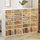 Sailotou shoe box storage box transparent installation-free storage cabinet door plastic shoe rack all-in-one folding shoe cabinet 87x3 fourth generation four row door heightened model 9 layers 8 short