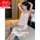 Langsha ice silk suspender nightgown for women in summer thin style 2025 new pajamas for women sexy beautiful back home clothing 11965/Lilac purple-Holved M [Recommended 80-100Jin [Jin equals 0.5 kg]]