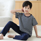 
EMBERLOVE2025 new boys pajamas spring and autumn short-sleeved trousers pure cotton teenagers suit boys children's home clothes N9901 [short length] 130 14 sizes 45-55Jin [Jin equals 0.5 kg]